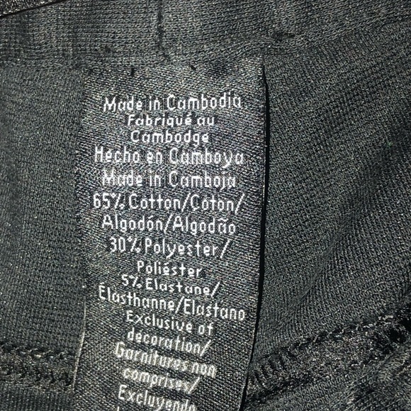 Calvin Klein  size 12 black pull on leggings mock zip never worn - Picture 4 of 5